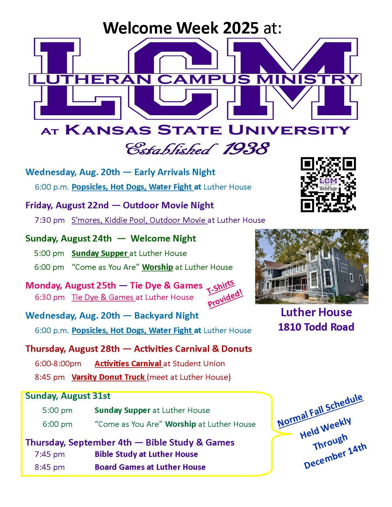 2025 Welcome Week